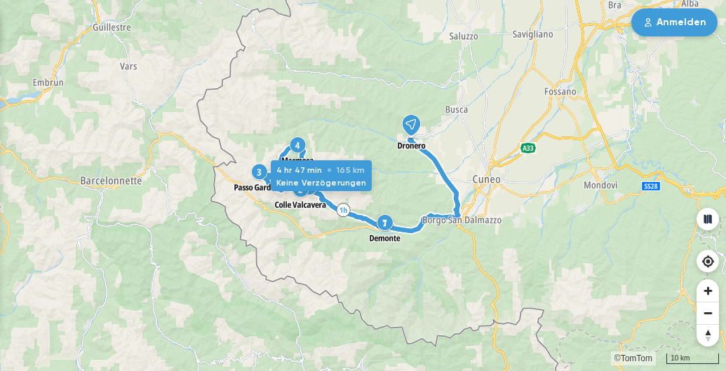 Kartenvorschau der Route von Tag 3